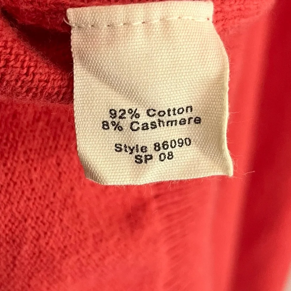 J. Crew Men's Vibrant Coral V-Neck Sweater Extra Large Tall
